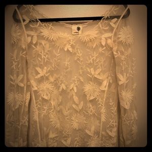 White lace Anthropologie top